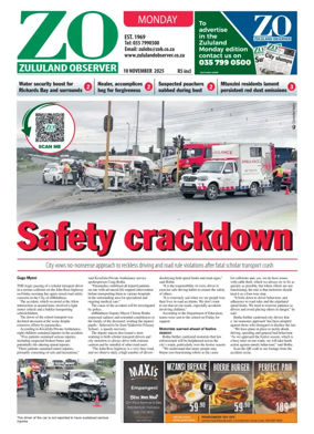 Cover of Zululand Observer - Monday