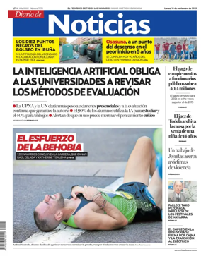 Cover of Diario de Noticias (Spain)