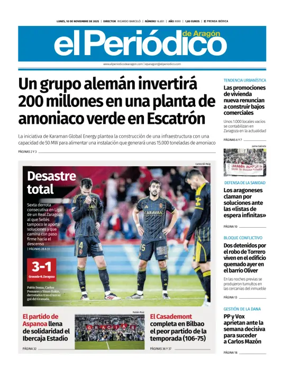Cover of El Periódico Aragón