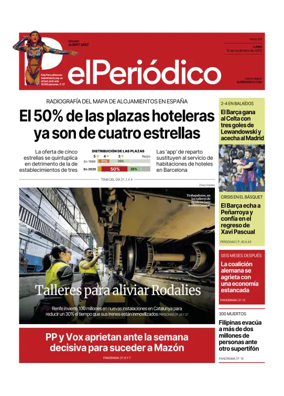 Cover of El Periódico de Catalunya (Castellano)