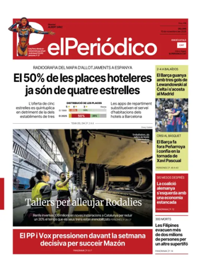 Cover of El Periódico de Catalunya (Català)