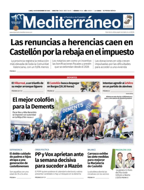 Cover of El Periódico Mediterráneo