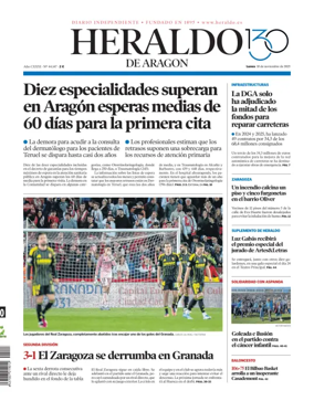 Cover of Heraldo de Aragón