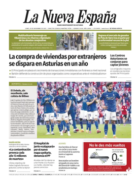 Cover of La Nueva España (Occidente)