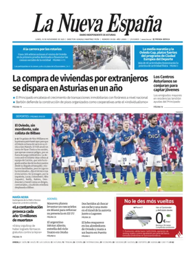 Cover of La Nueva España (Oviedo)