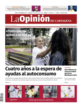 Cover of La Opinion de Murcia (Cartagena)