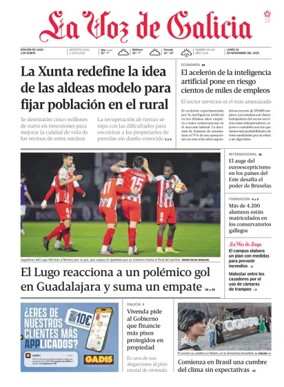 Cover of La Voz de Galicia (Lugo)
