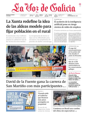 Cover of La Voz de Galicia (Ourense)