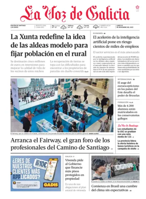 Cover of La Voz de Galicia (Santiago)