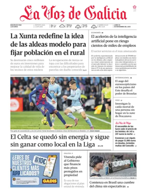 Cover of La Voz de Galicia (Vigo)