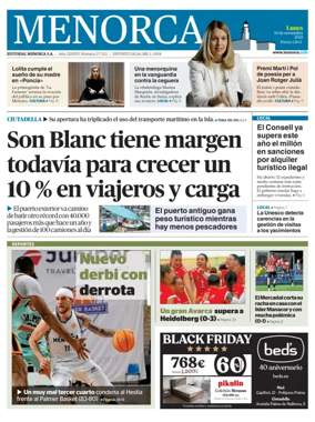 Cover of Menorca Diario Insular