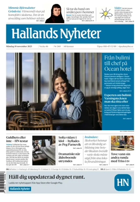 Cover of Hallands Nyheter