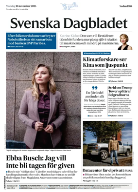 Cover of Svenska Dagbladet