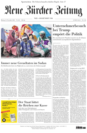 Cover of Neue Zürcher Zeitung
