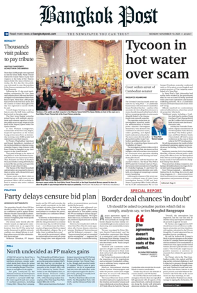 Cover of Bangkok Post