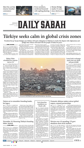 Cover of Daily Sabah (Turkey)