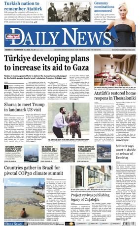 Cover of Hurriyet Daily News & Economic Review