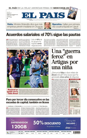 Cover of El Pais (Uruguay)