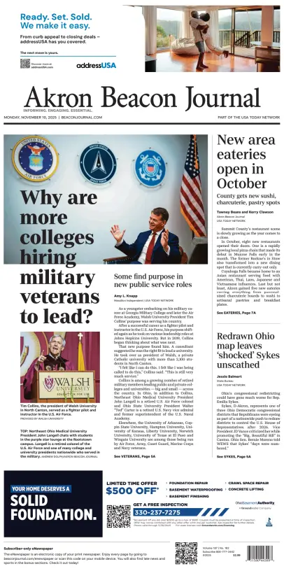 Cover of Akron Beacon Journal