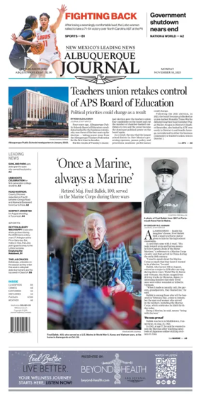 Cover of Albuquerque Journal