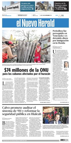 Cover of El Nuevo Herald