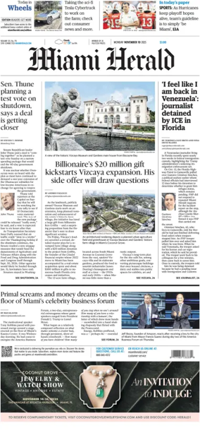 Cover of Miami Herald