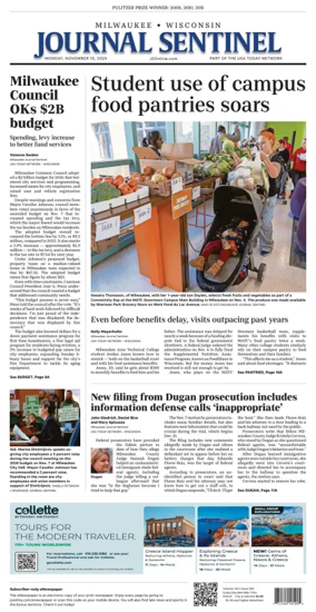 Cover of Milwaukee Journal Sentinel