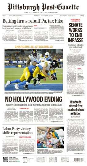 Cover of Pittsburgh Post-Gazette