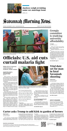 Cover of Savannah Morning News