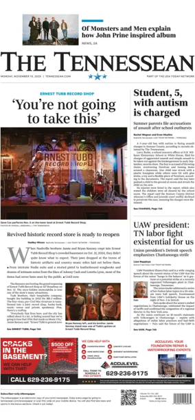 Cover of The Tennessean