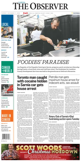 Cover of The Observer (Sarnia)