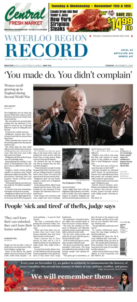 Cover of Waterloo Region Record