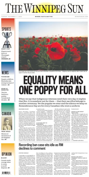 Cover of Winnipeg Sun
