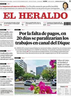 Cover of El Heraldo (Colombia)