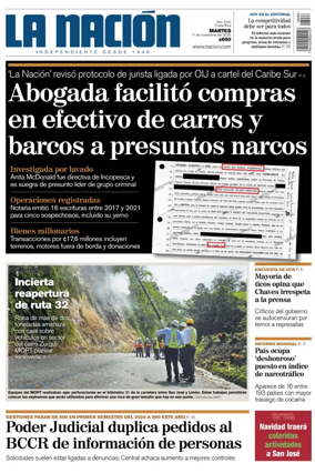 Cover of La Nacion (Costa Rica)