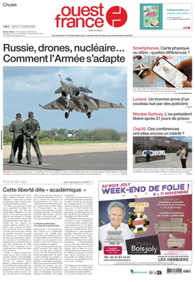 Cover of Ouest France (Cholet)