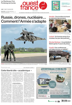 Cover of Ouest France (La Roche-sur-Yon)
