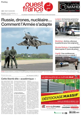 Cover of Ouest France (Pontivy)