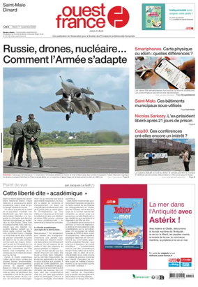 Cover of Ouest France (Saint-Malo)