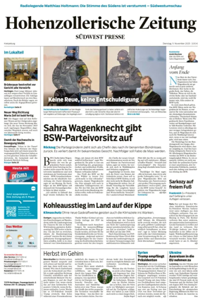 Cover of Hohenzollerische Zeitung