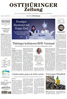 Cover of Ostthüringer Zeitung (Saale-Holzland-Kreis)