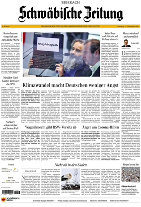 Cover of Schwaebische Zeitung (Biberach)