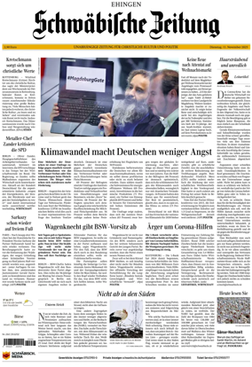Cover of Schwaebische Zeitung (Ehingen)