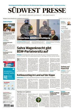 Cover of Südwest Presse (Metzinger Uracher Volksblatt / Der Ermstalbote)