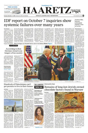 Cover of Haaretz english edition