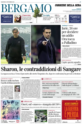 Cover of Corriere della Sera (Bergamo)