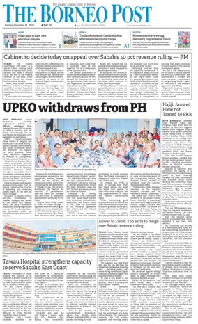 Cover of The Borneo Post (Sabah)