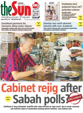 Cover of The Sun (Malaysia)