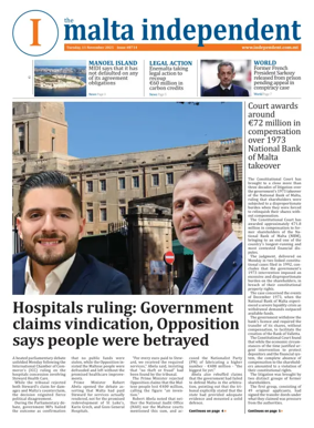 Cover of Malta Independent