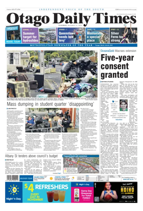 Cover of Otago Daily Times